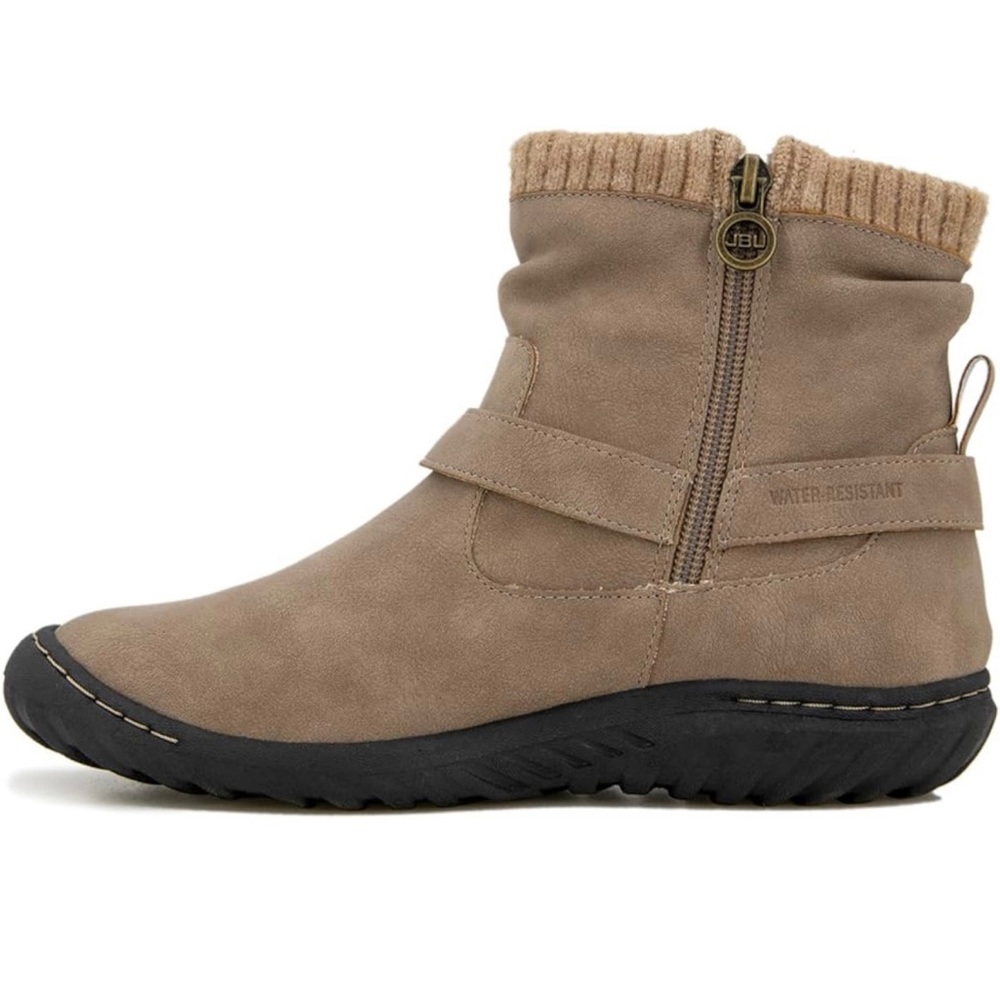 JBU by Jambu Women's Westwood Water Resistant Motorcycle Boot, Taupe, 10